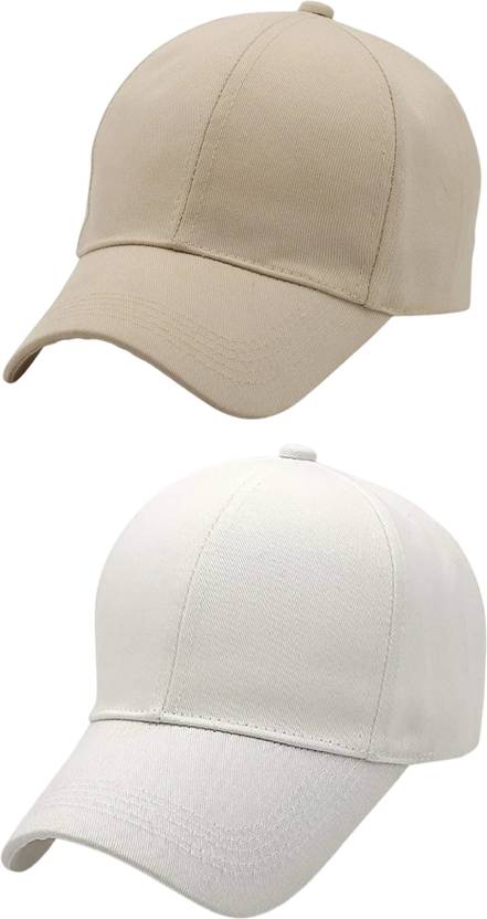 Ray of light beige & white baseball caps – set of 2 view 1
