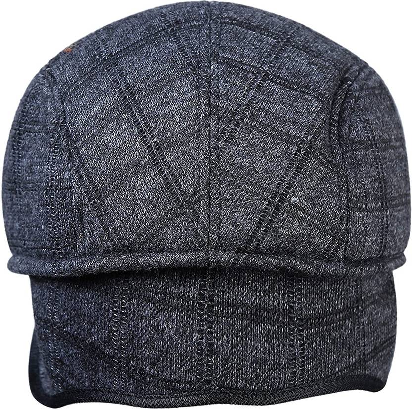 Ray of light black check flat cap view 2