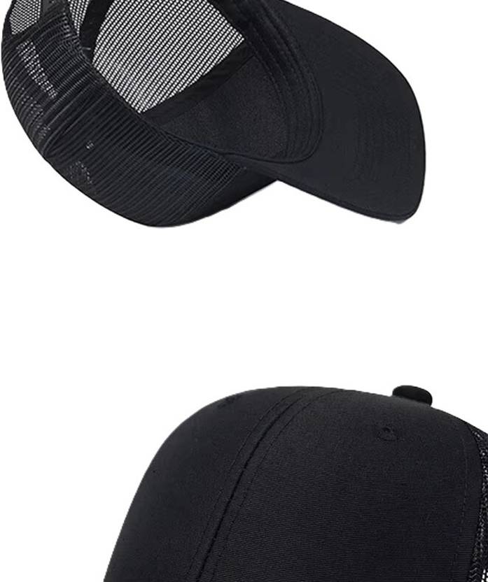 Ray of light black flat-brim trucker cap view 4
