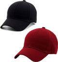 Ray of light black & maroon baseball caps – set of 2 view 1