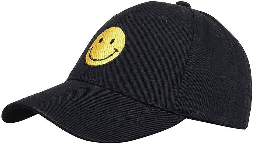 Ray of light black smiley cap view 1