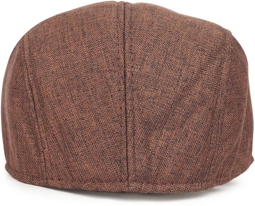 Ray of light brown textured flat cap view 2