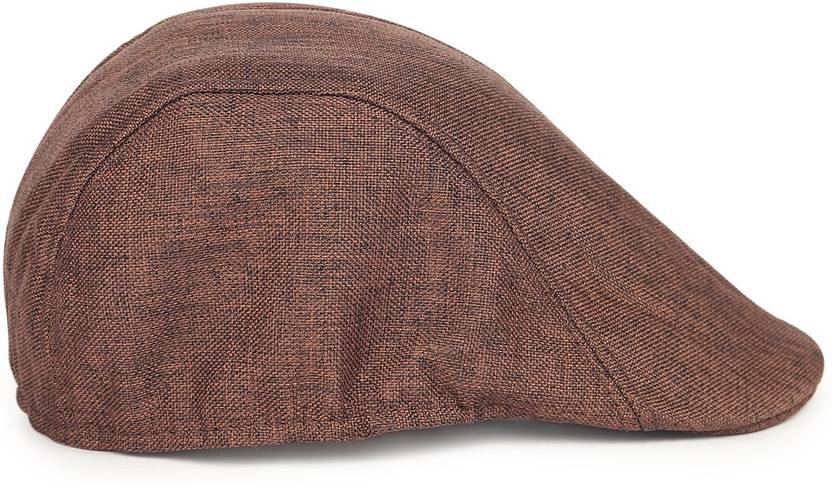 Ray of light brown textured flat cap view 3
