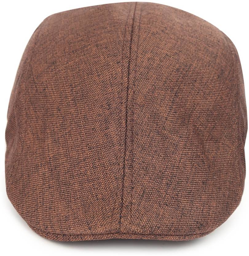 Ray of light brown textured flat cap view 4