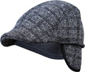 Ray of light grey check flat cap view 1