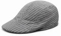 Ray of light grey pinstripe flat cap view 1