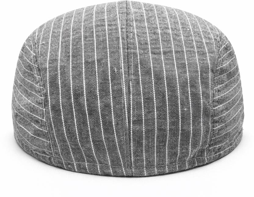 Ray of light grey pinstripe flat cap view 3