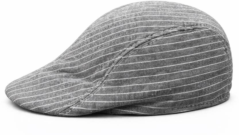 Ray of light grey pinstripe flat cap view 4