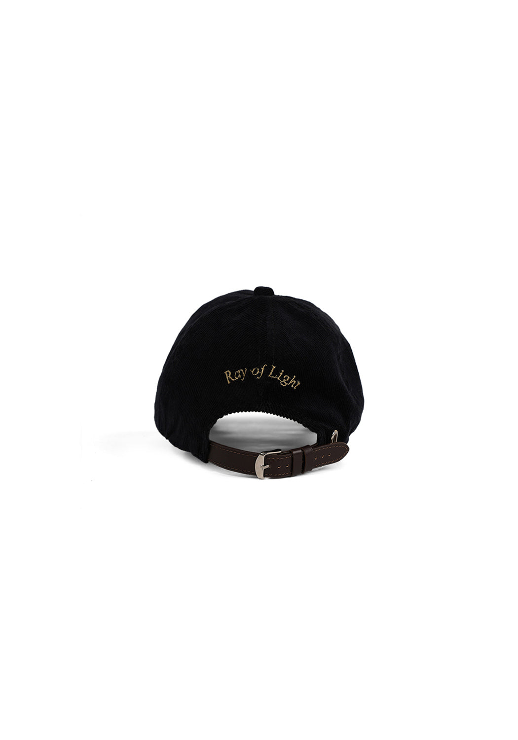 Ray of Light Light Hurts corduroy cap in Navy Blue - back view