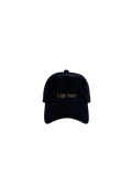 Ray of Light Light Hurts corduroy cap in Navy Blue - front view