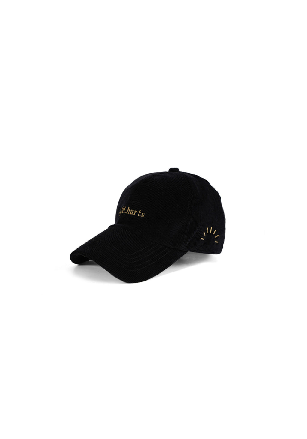 Ray of Light Light Hurts corduroy cap in Navy Blue - left view