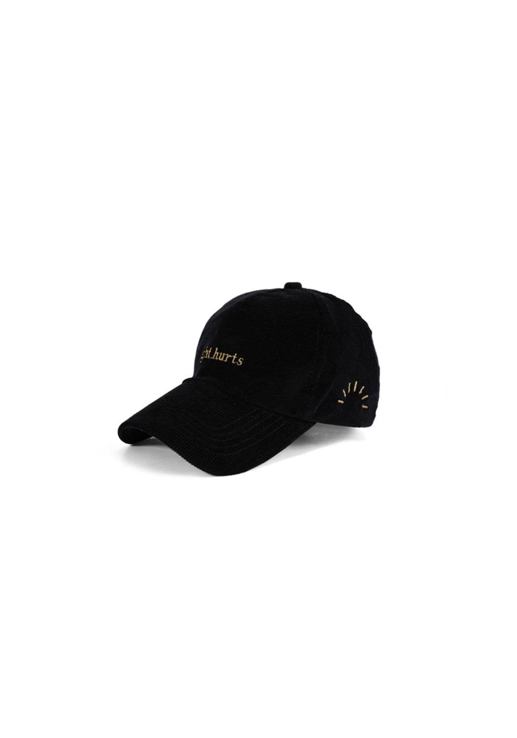 Ray of Light Light Hurts corduroy cap in Navy Blue - left view
