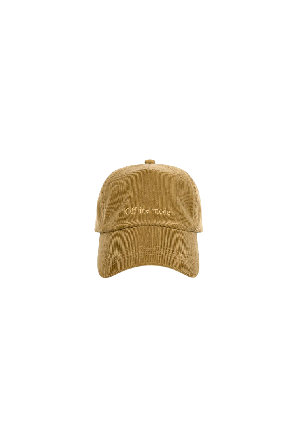 Ray of Light Offline Mode corduroy cap in Beige - front view