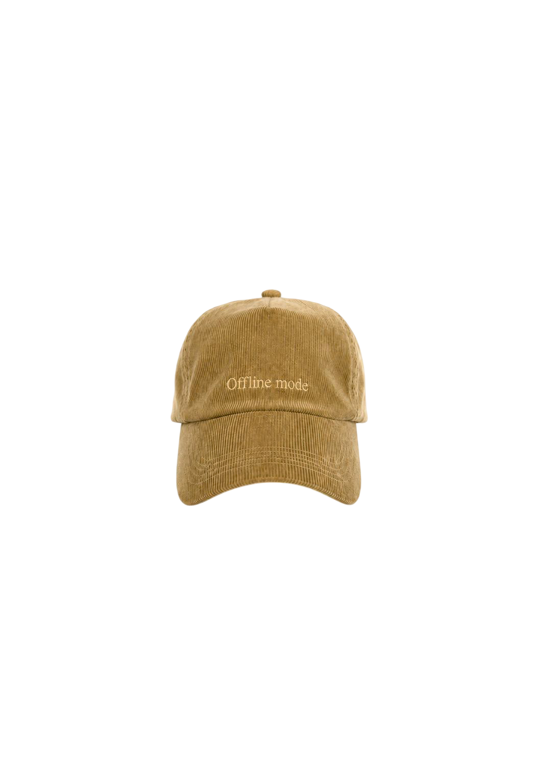 Ray of Light Offline Mode corduroy cap in Beige - front view