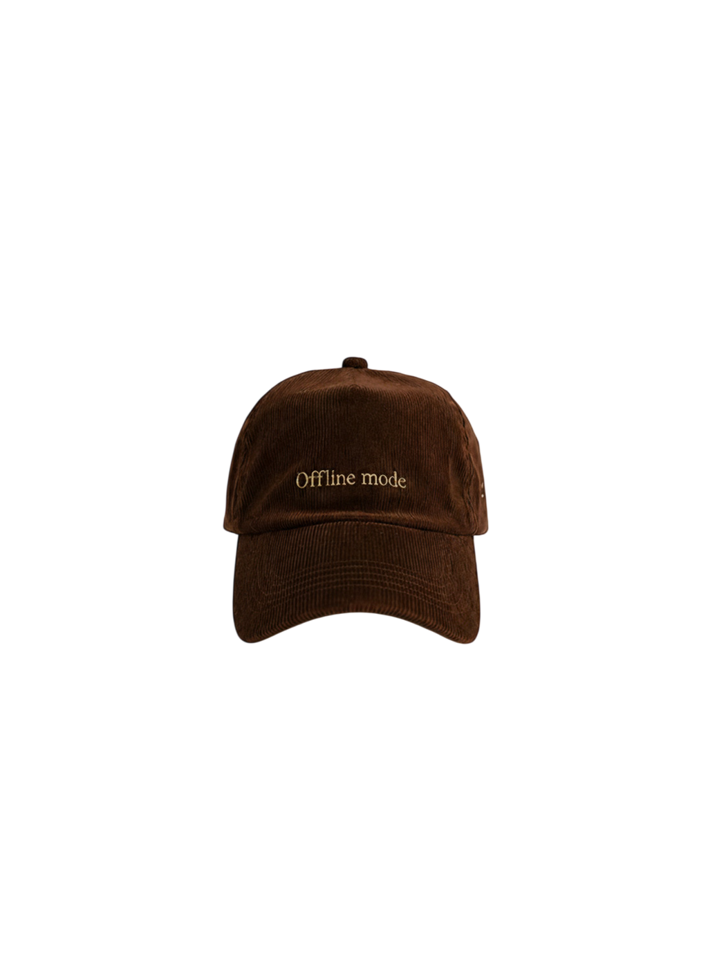 Ray of Light Offline Mode corduroy cap in Brown - front view