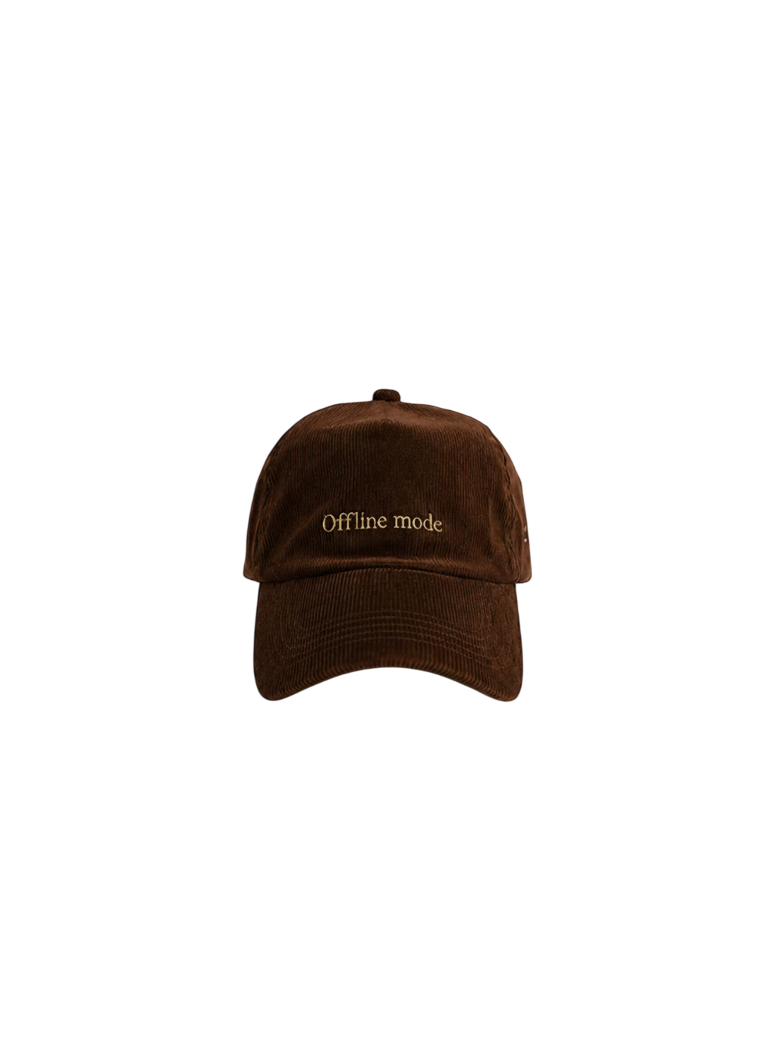 Ray of Light Offline Mode corduroy cap in Brown - front view
