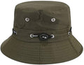Ray of light olive drawcord bucket hat view 1