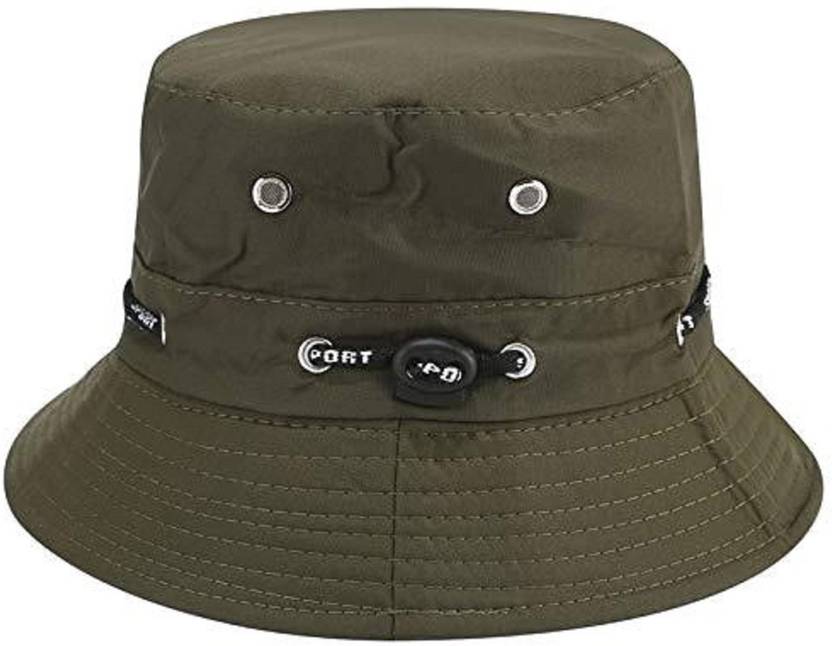 Ray of light olive drawcord bucket hat view 1
