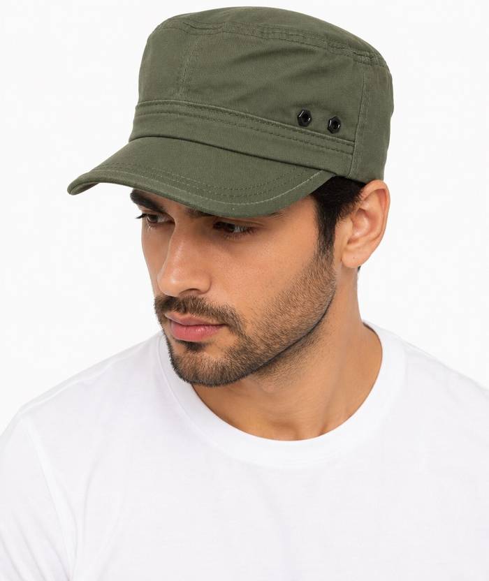 Ray of light olive military cap view 2