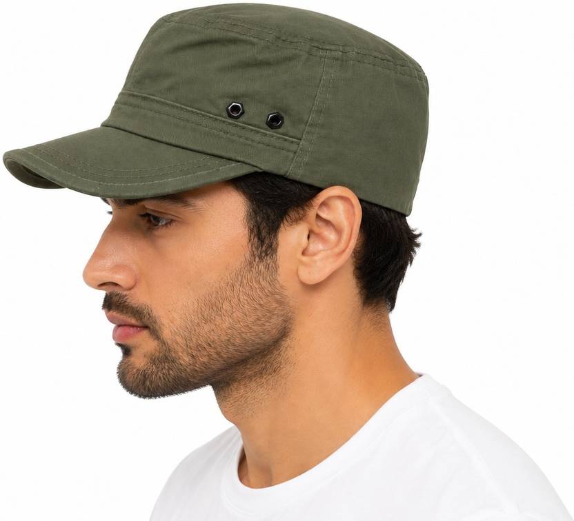 Ray of light olive military cap view 3