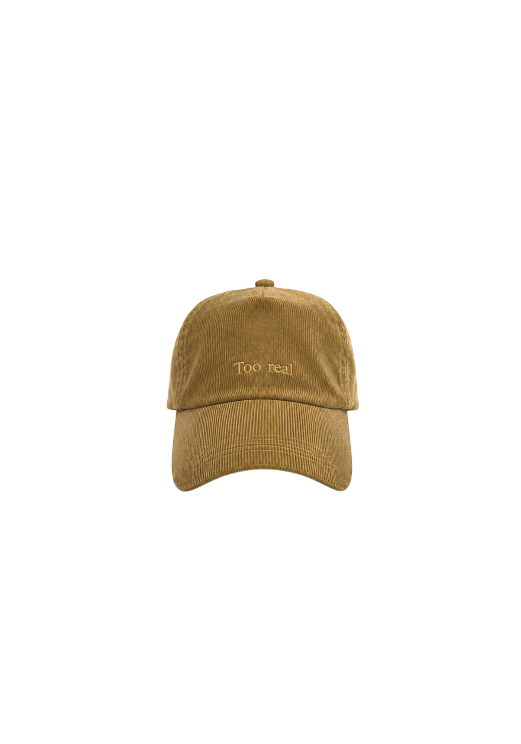 Ray of Light Too Real corduroy cap in Beige - front view