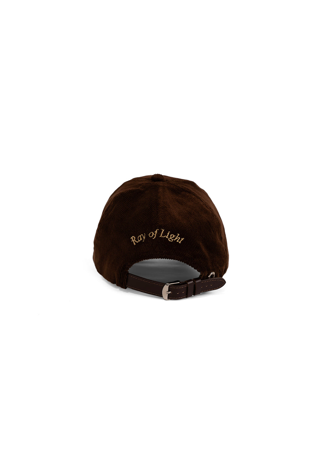 Ray of Light Too Real corduroy cap in Brown - back view