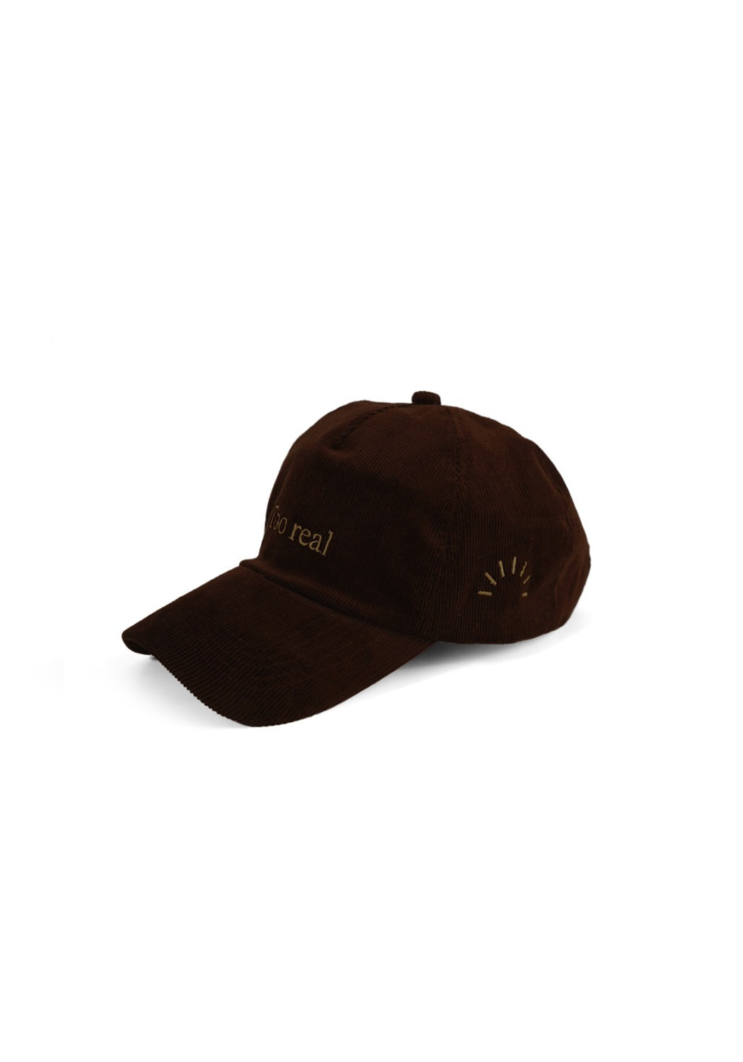 Ray of Light Too Real corduroy cap in Brown - left view