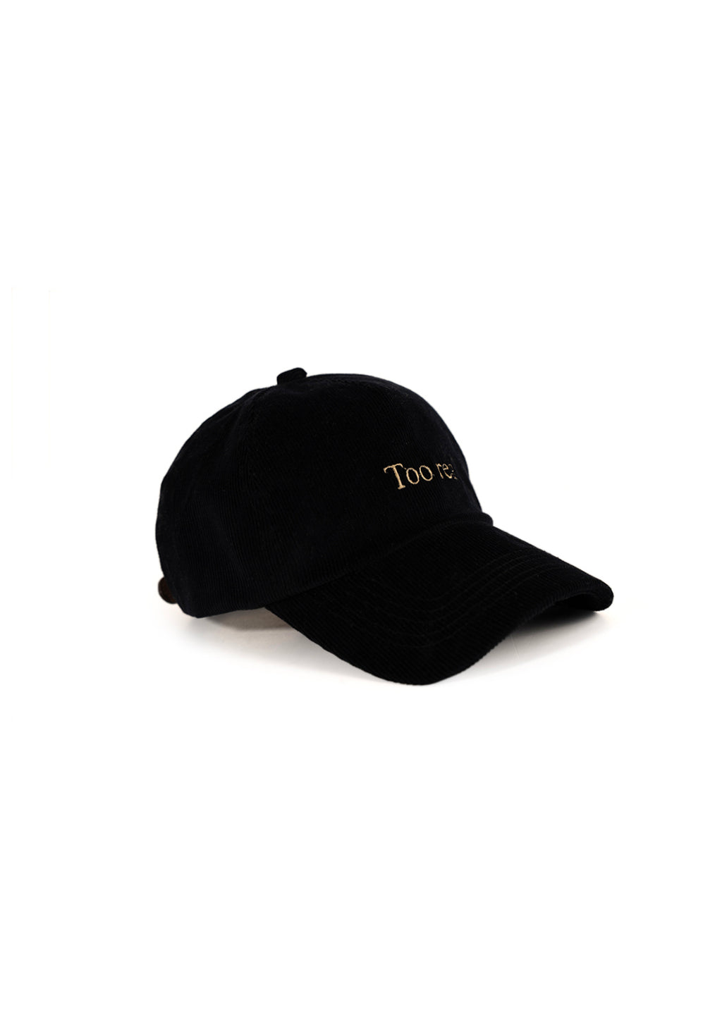 Ray of Light Too Real corduroy cap in Navy Blue - right view