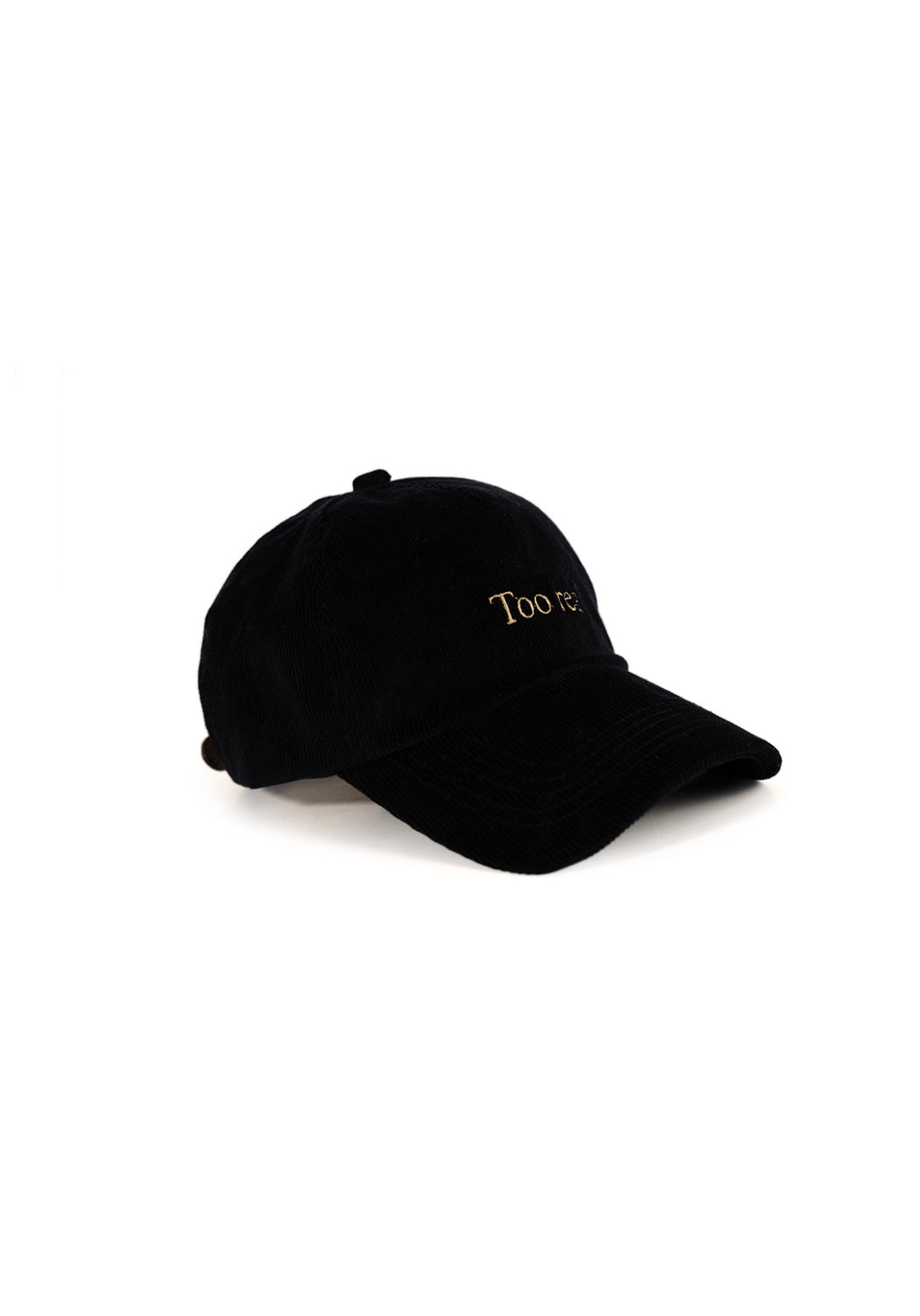 Ray of Light Too Real corduroy cap in Navy Blue - right view