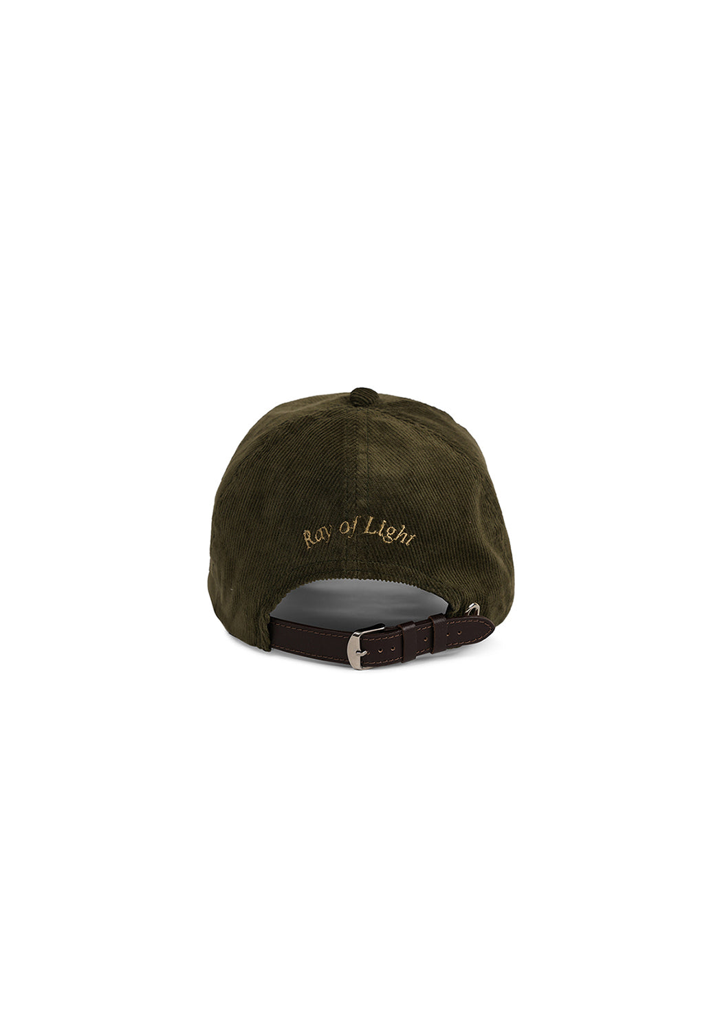 Ray of Light Too Real corduroy cap in Olive Green - back view