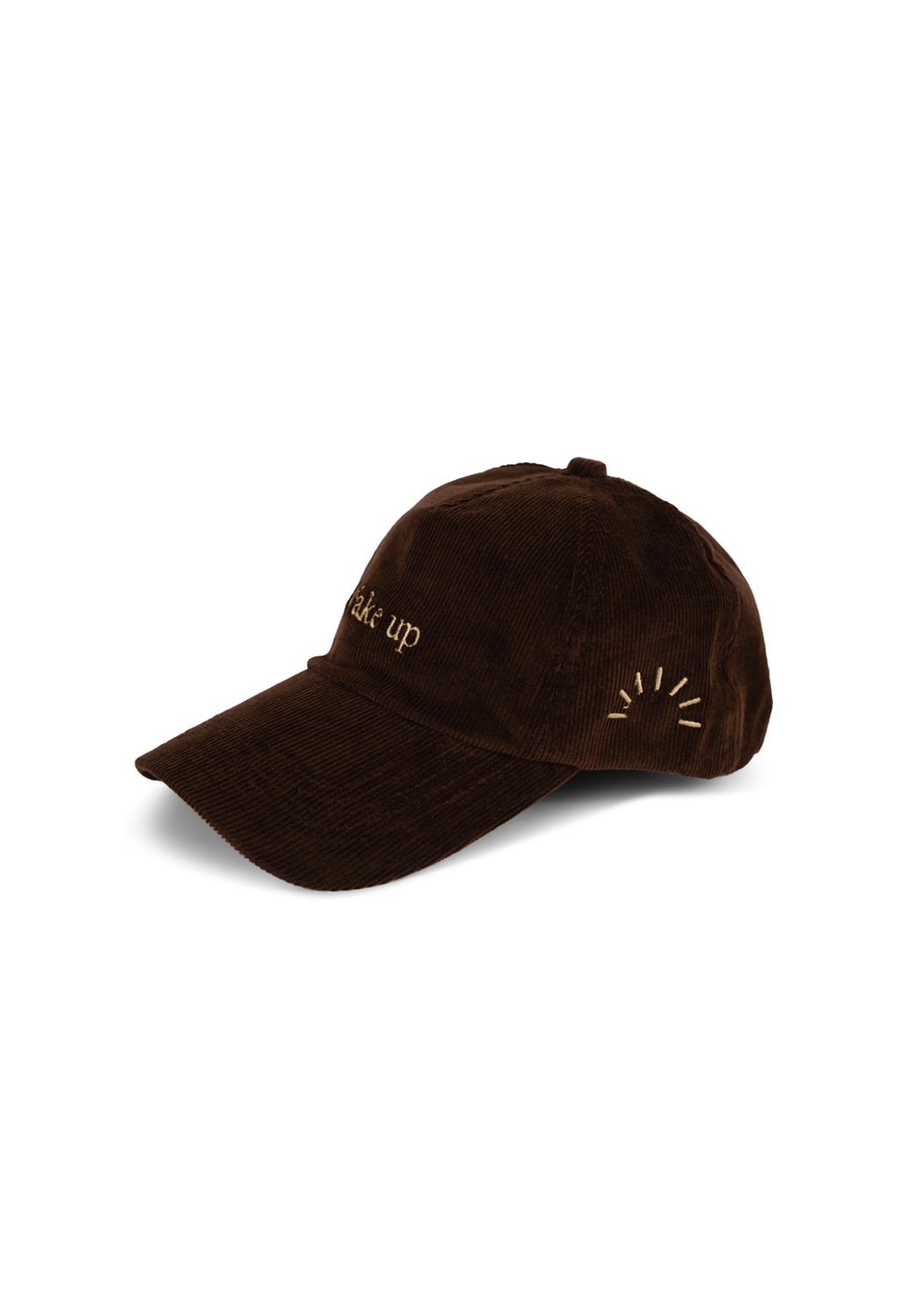 Ray of Light Wake Up corduroy cap in Brown - left view