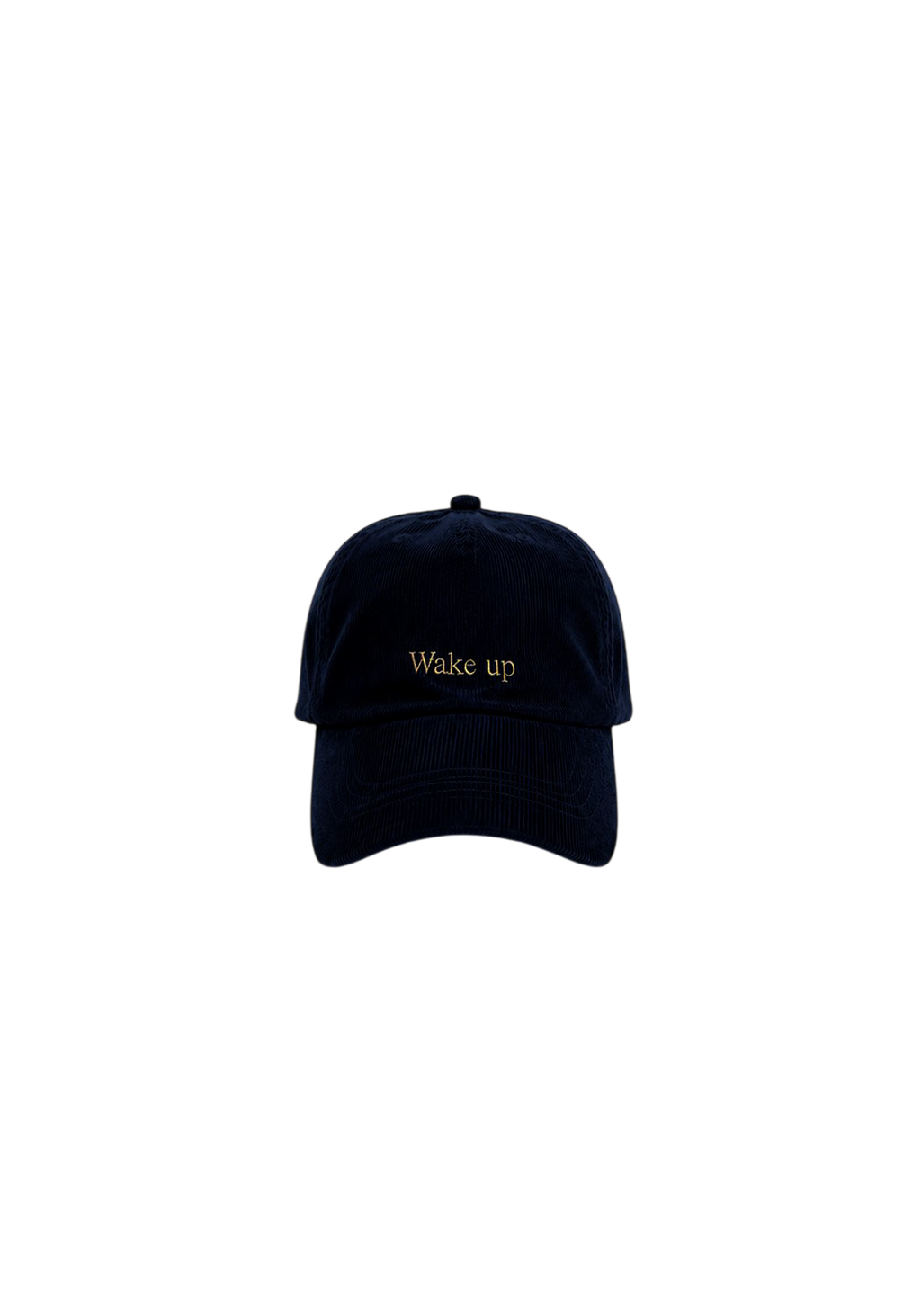 Ray of Light Wake Up corduroy cap in Navy Blue - front view