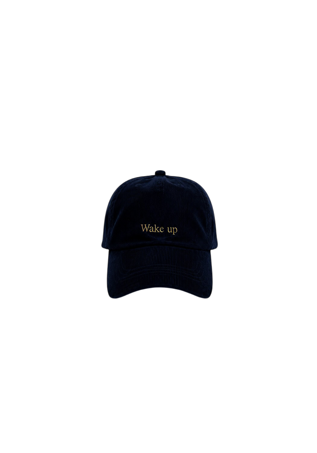 Ray of Light Wake Up corduroy cap in Navy Blue - front view