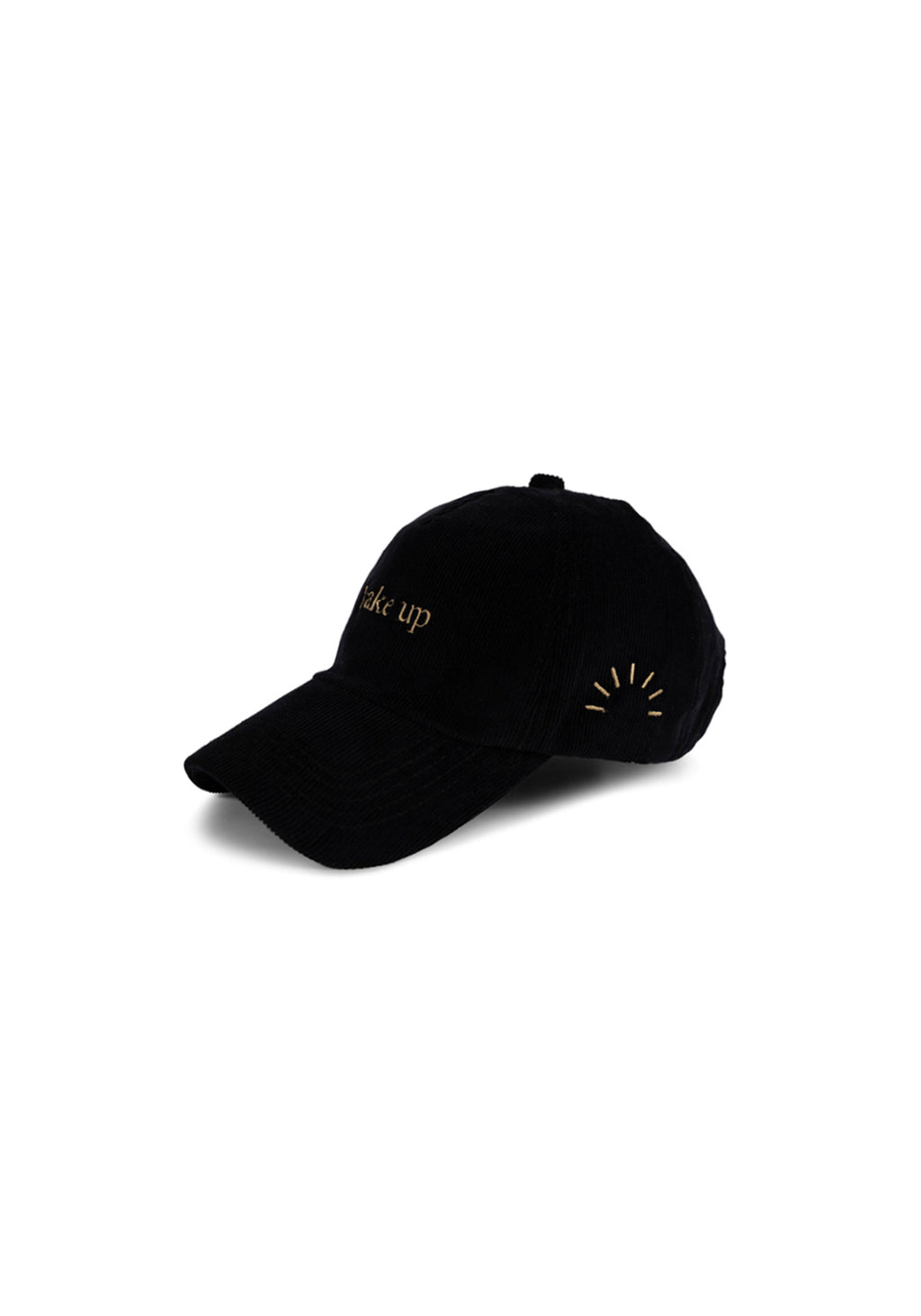 Ray of Light Wake Up corduroy cap in Navy Blue - left view