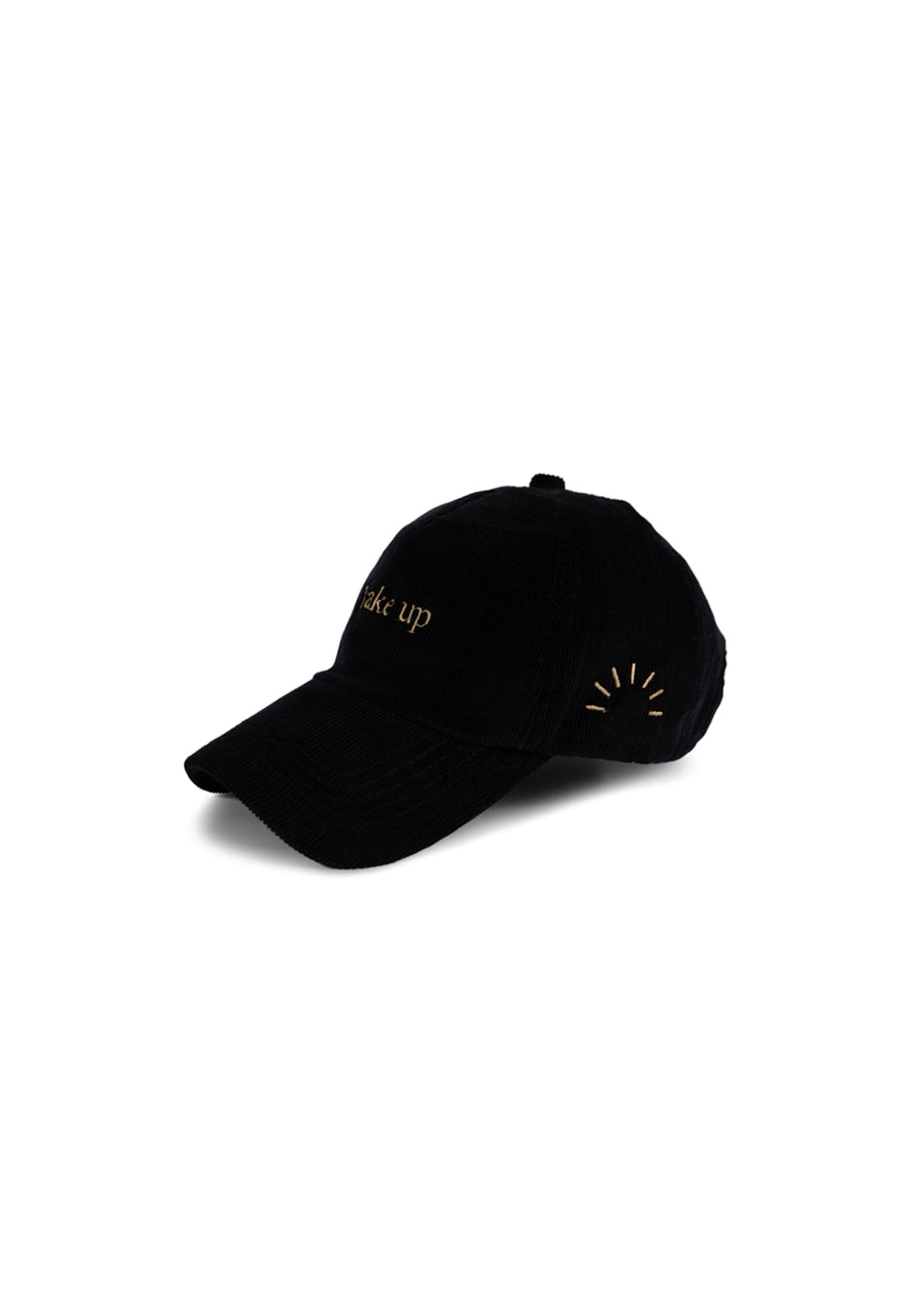 Ray of Light Wake Up corduroy cap in Navy Blue - left view