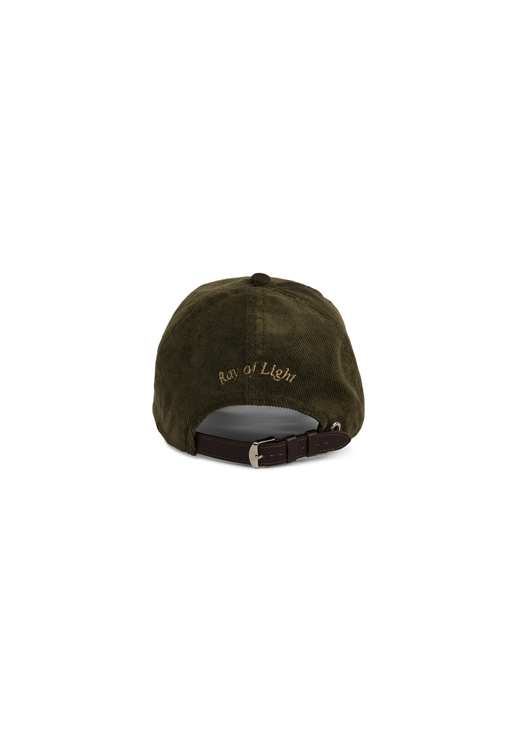 Ray of Light Wake Up corduroy cap in Olive Green - back view
