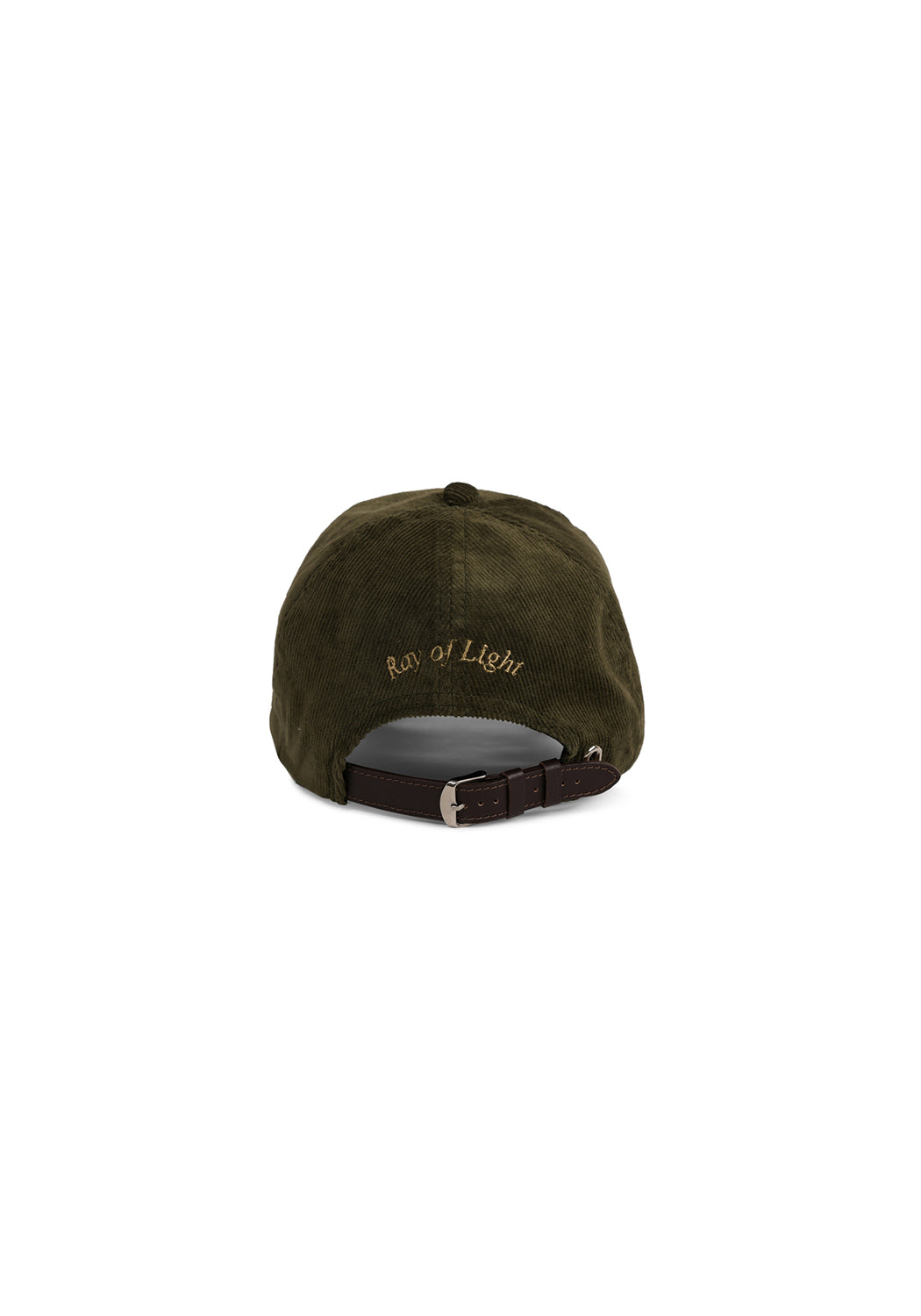 Ray of Light Wake Up corduroy cap in Olive Green - back view