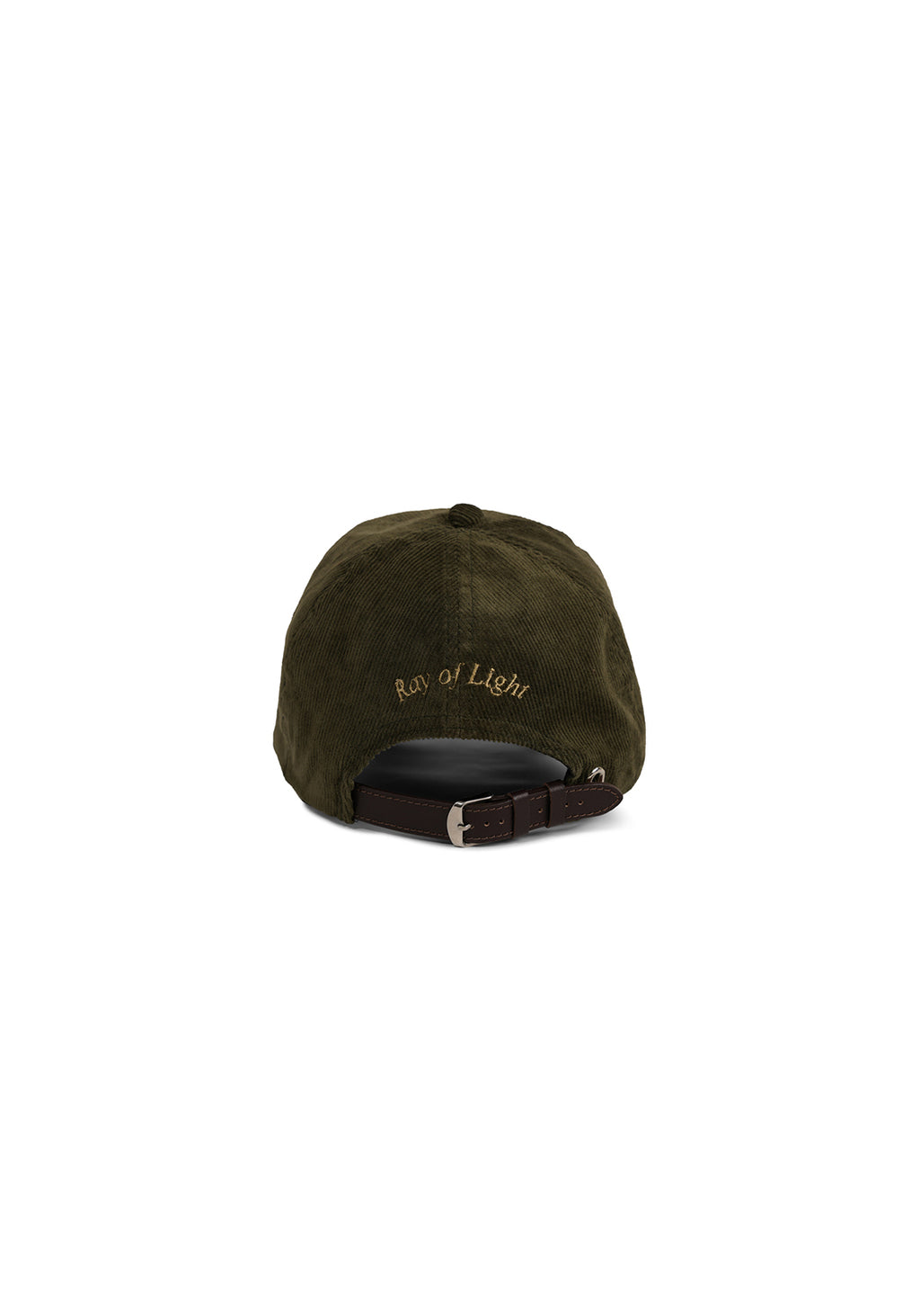 Ray of Light Why Not corduroy cap in Olive Green - back view