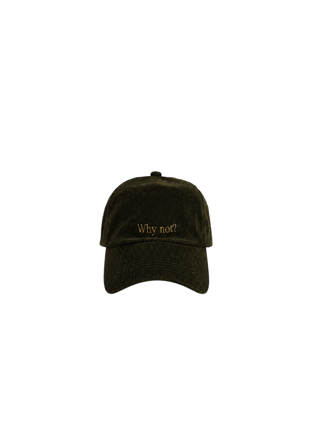 Ray of Light Why Not corduroy cap in Olive Green - front view