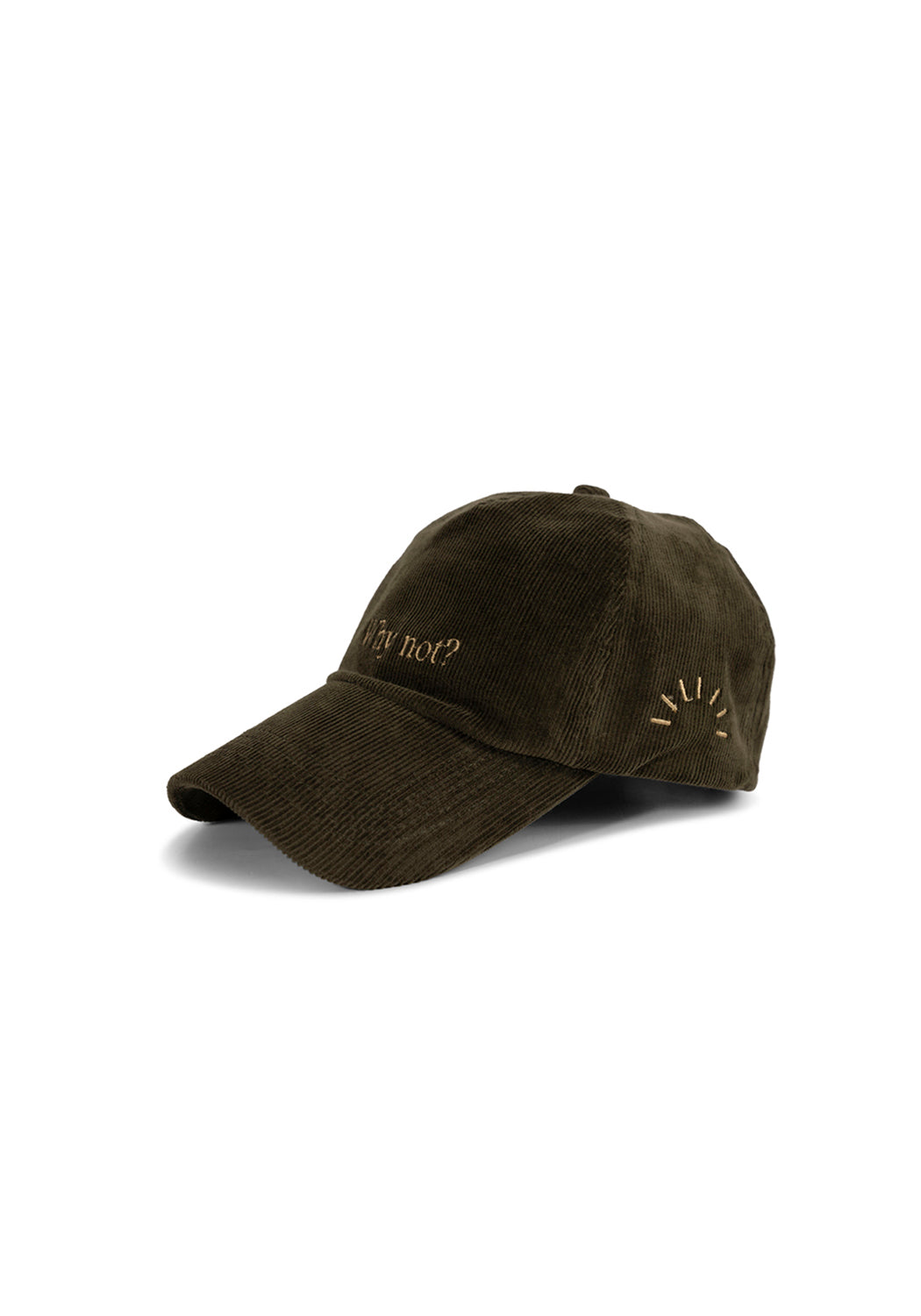 Ray of Light Why Not corduroy cap in Olive Green - left view